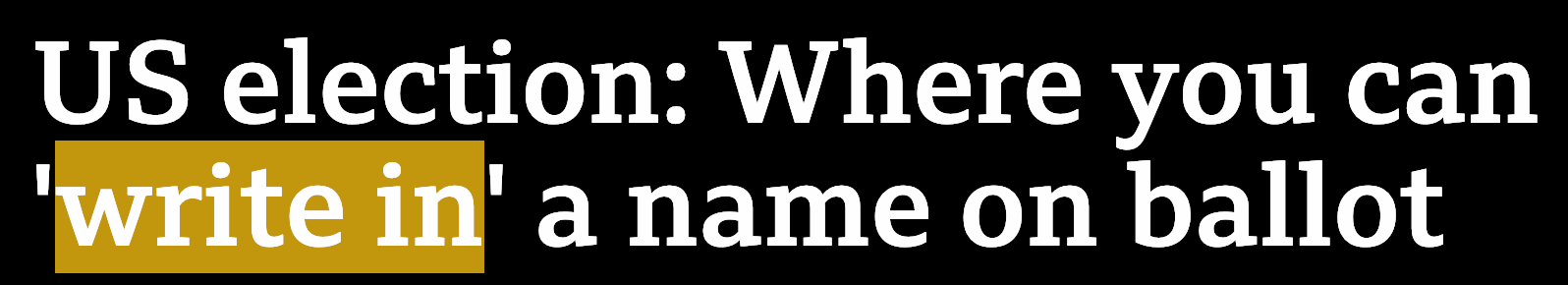 Заголовок BBC с фразовым глаголом write in